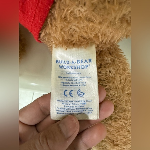 Build-A-Bear Brown Bear with Red Clothing - Picture 4 of 7